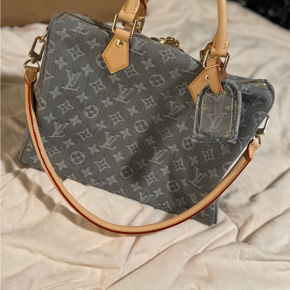 Zara Gray and Tan Patterned Satchel